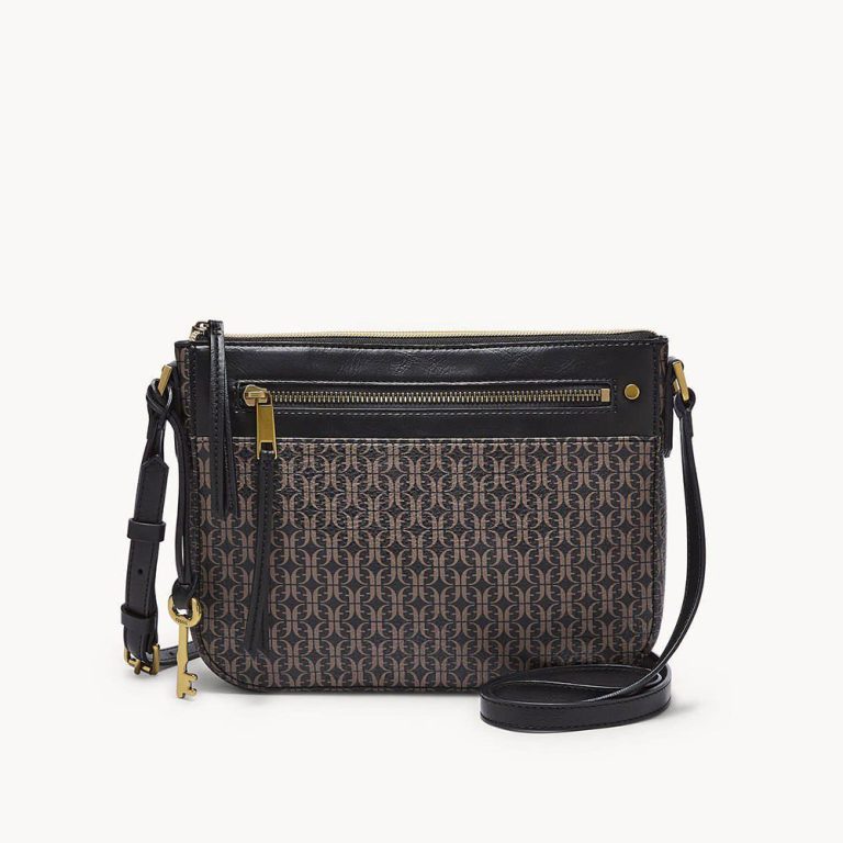 Fossil Farrah Crossbody Brown Black Amory