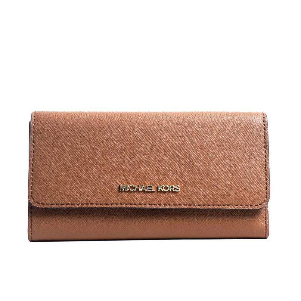 Michael Kors Large Trifold Wallet In Luggage - Amory