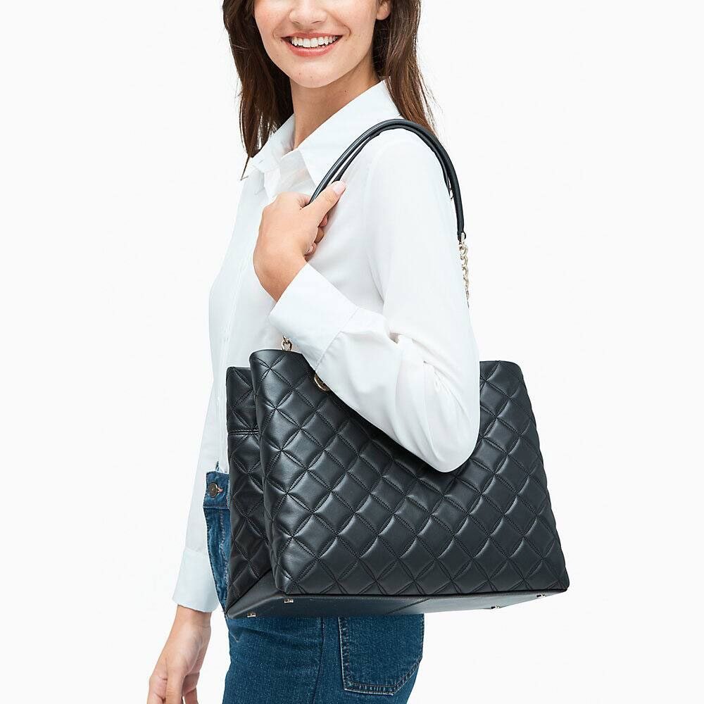 (USA Ready Stock) Kate Spade Natalia Tote in Black - Image 4