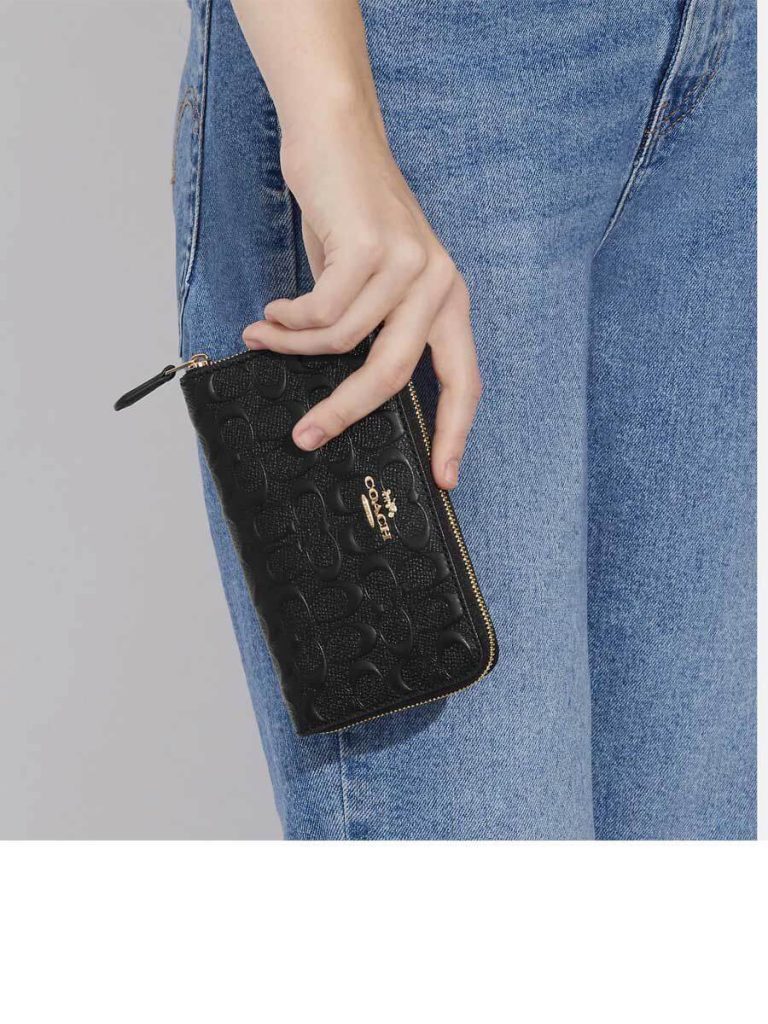 (Pre Order) Coach Medium Id Zip Wallet In Signature Leather Amory