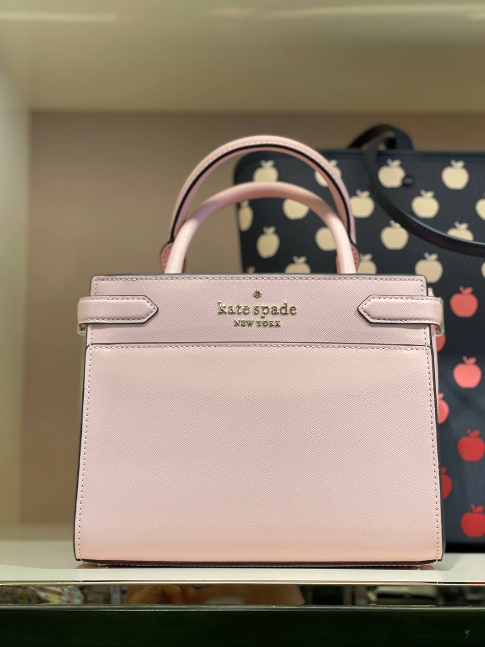 (Pre Order) Kate Spade Staci Small Satchel Chalk Pink - Amory