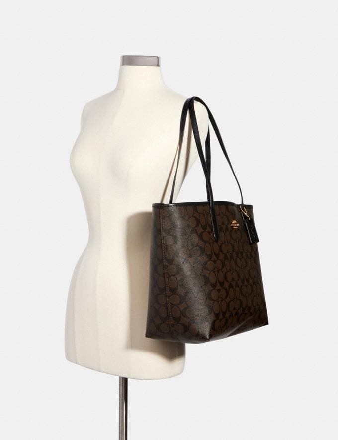 Coach open city tote brown black Amory