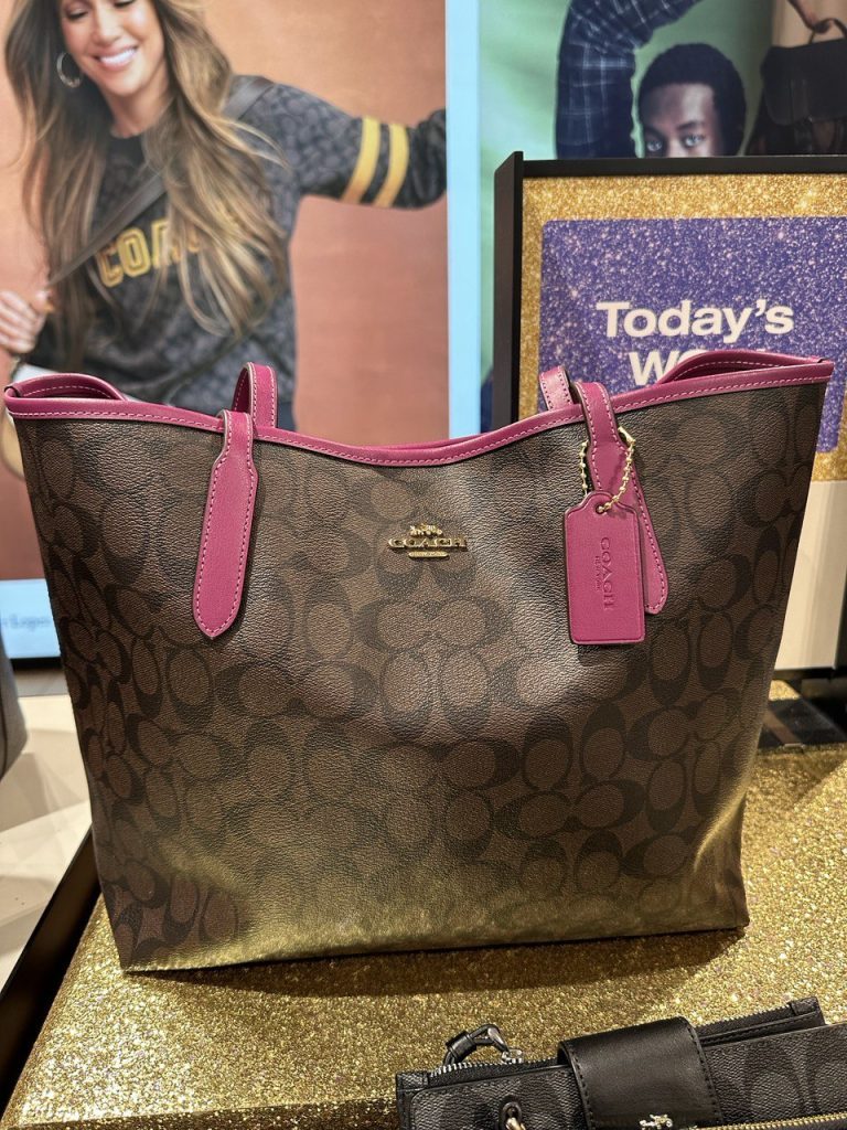 (Pre Order) Coach Open City Tote Brown Dark Magenta Amory