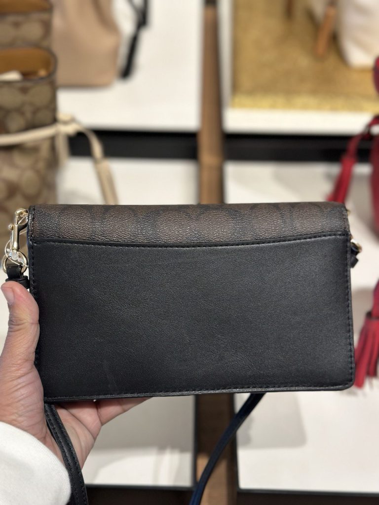 Coach Anna Foldover Crossbody In Brown Black Amory