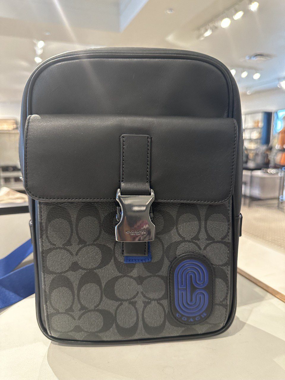 (Pre Order) Coach Track Pack In Signature Canvas Sport Blue Multi - Amory