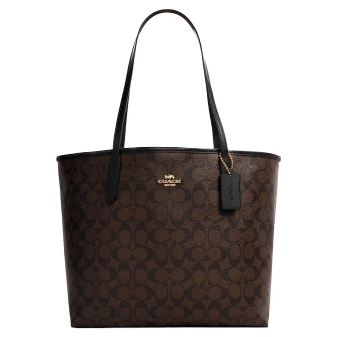 Coach open city tote brown black Amory