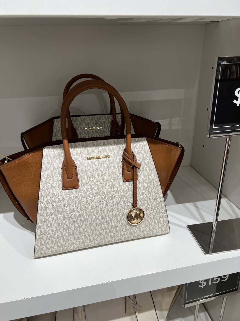 Michael kors 2025 large satchel vanilla