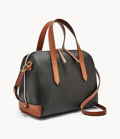 (Pre Order) fossil sydney satchel black multi - Amory