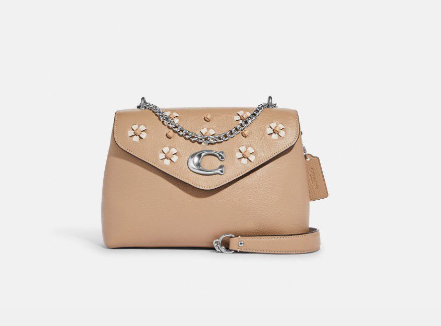 (Pre Order) Coach Tammie Shoulder Bag With Floral Whipstitch