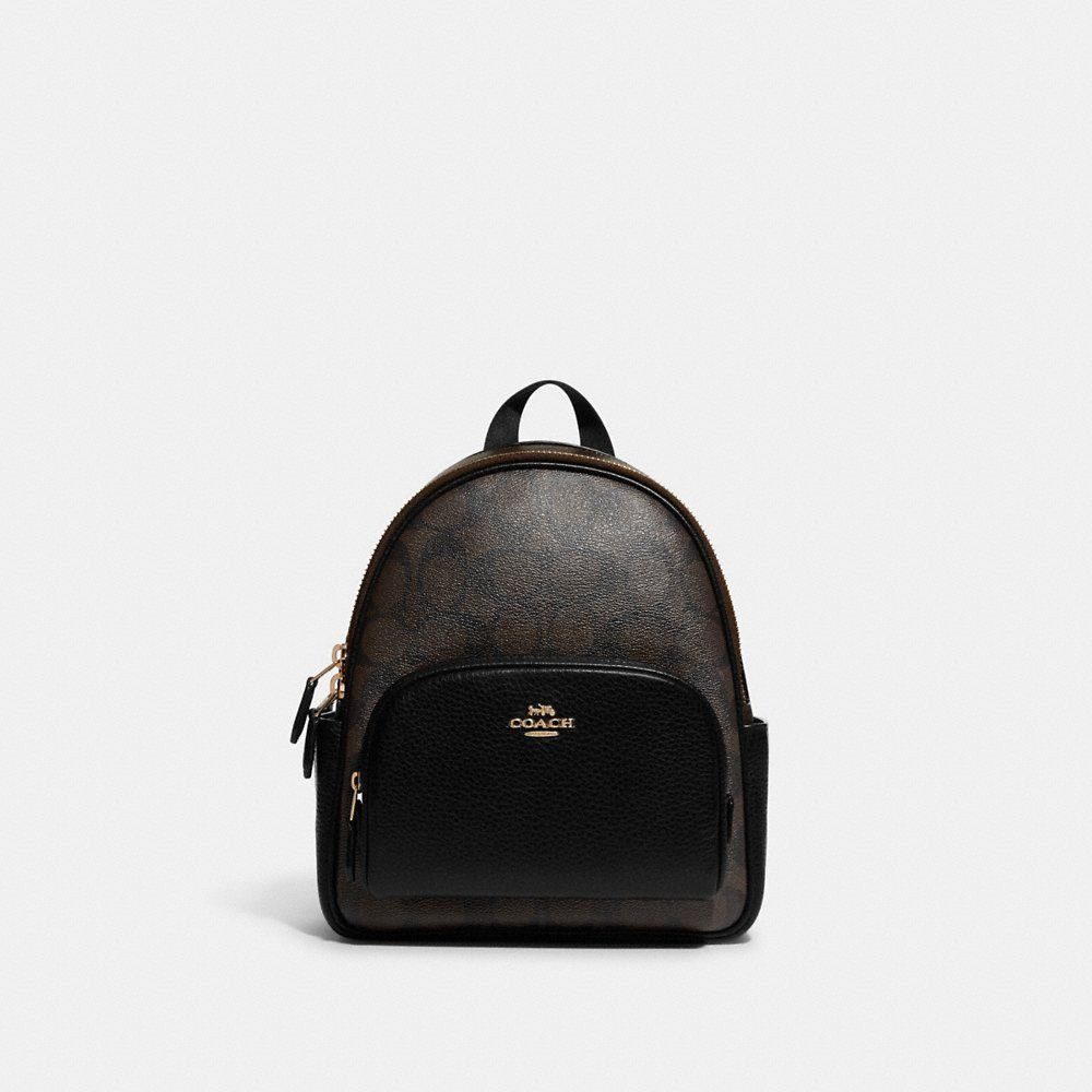 (Pre Order) Coach Mini Court Backpack In Signature Canvas in Brown ...