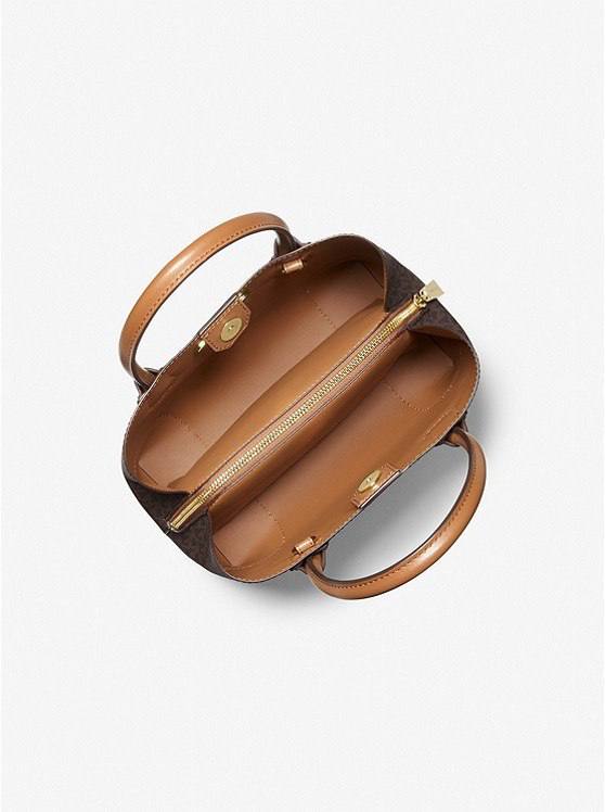 Michael kors Mercer Gallery Small Signature Logo Satchel Brown - Image 2