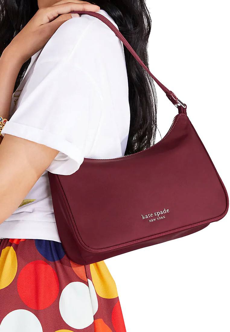 Kate Spade The Little Better Sam Nylon Small Shoulder Bag in Dark Merlot - Image 4