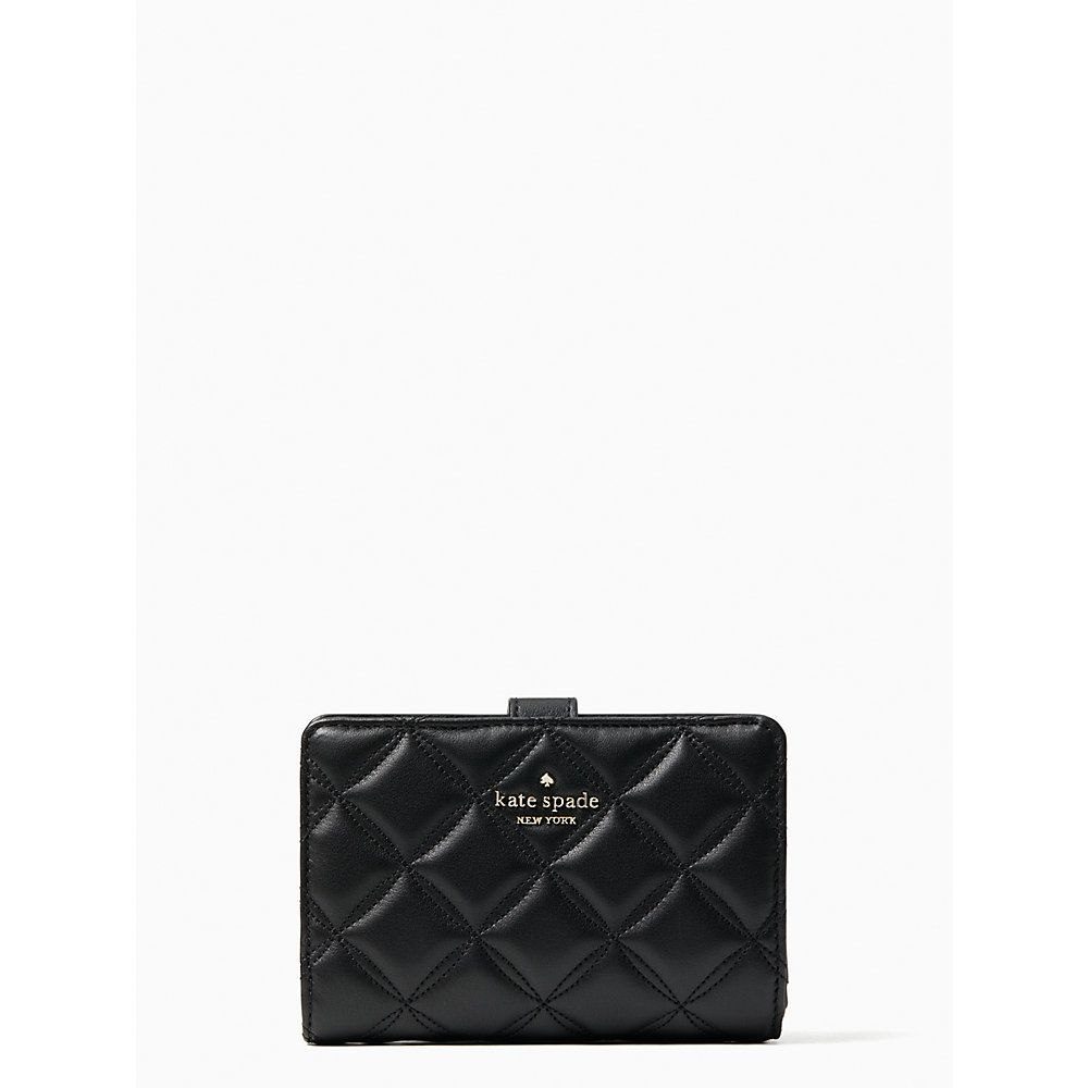 (USA Ready Stock) Kate Spade Natalia Medium Compact Bifold Wallet in Black