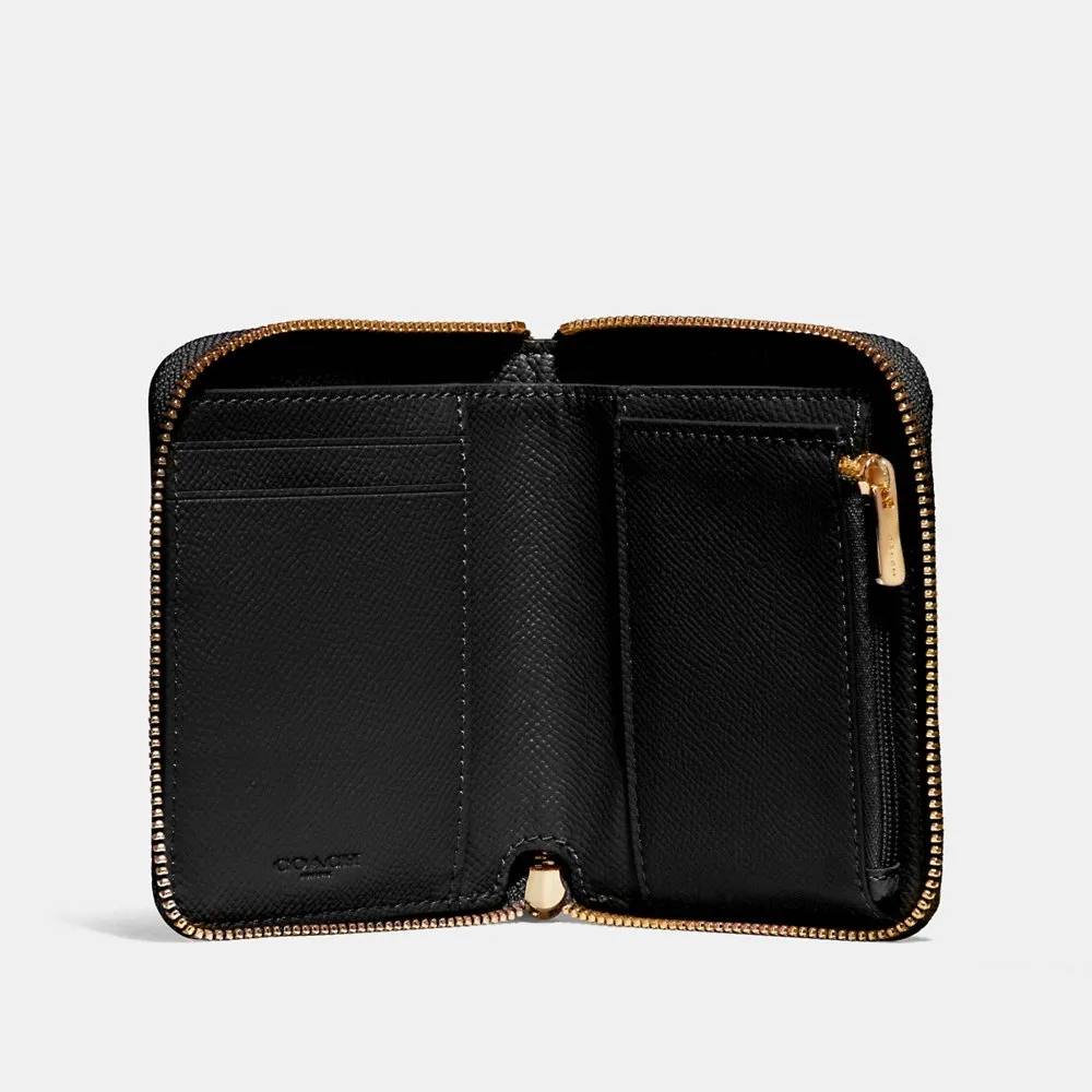 Coach Small Zip Around Wallet in Black - Image 2