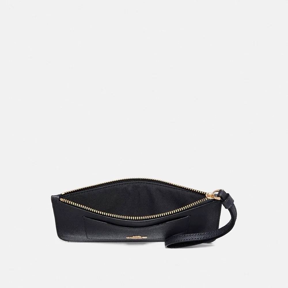 Coach Crossgrain Zip Top Wallet in Black (F39236) - Image 2