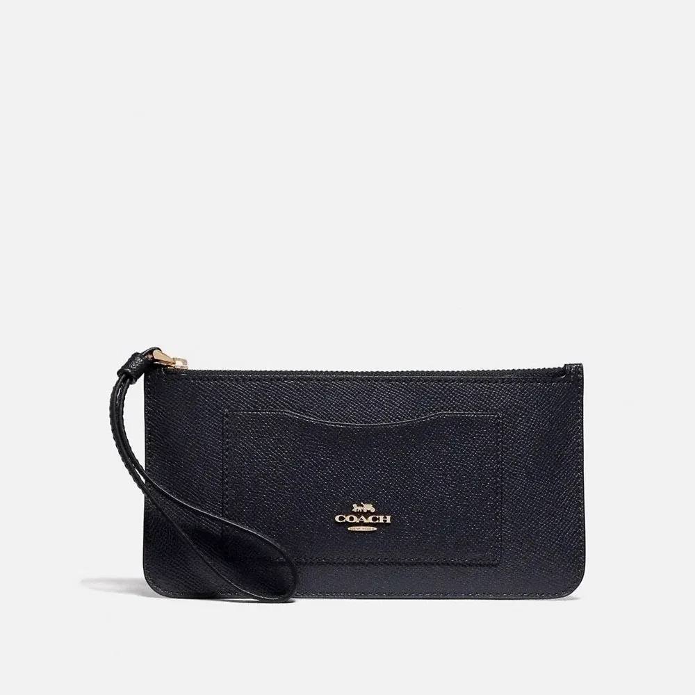 Coach Crossgrain Zip Top Wallet in Black (F39236) Amory