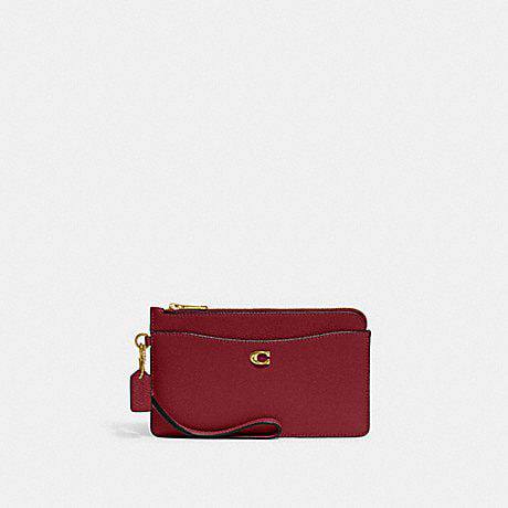 Coach L Zip Wristlet Brass Cherry – Retail Transfer