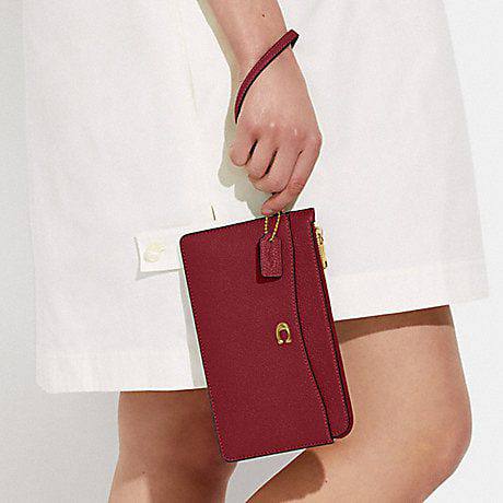 Coach L Zip Wristlet Brass Cherry – Retail Transfer - Image 4