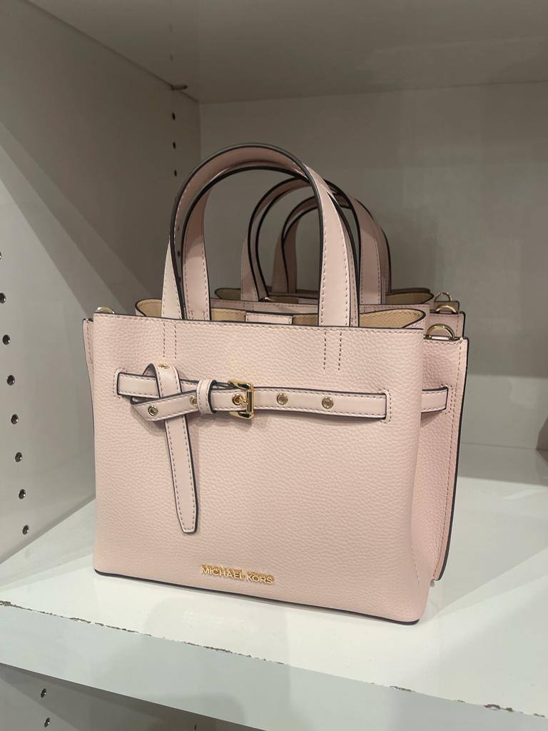 Michael Kors Emilia small satchel in powder blush with longstrap - Image 3