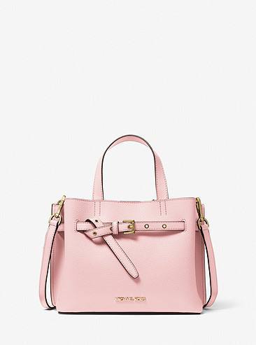 Michael Kors Emilia small satchel in powder blush with longstrap