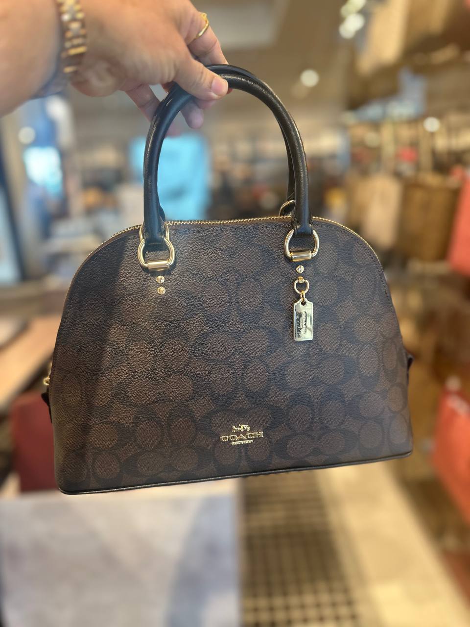 (Pre Order) coach katy satchel brown black