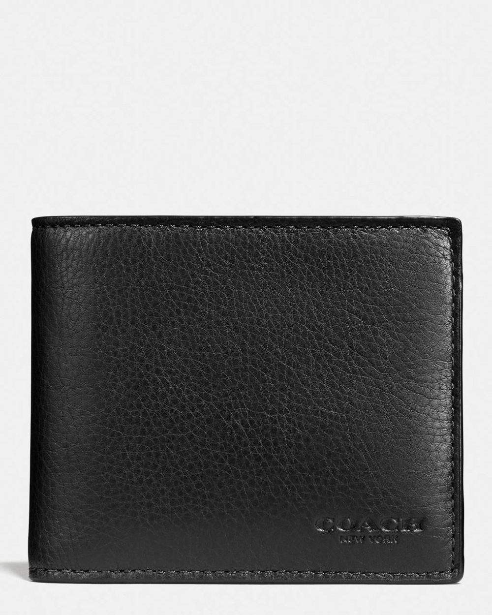 Coach compact id wallet in black Amory
