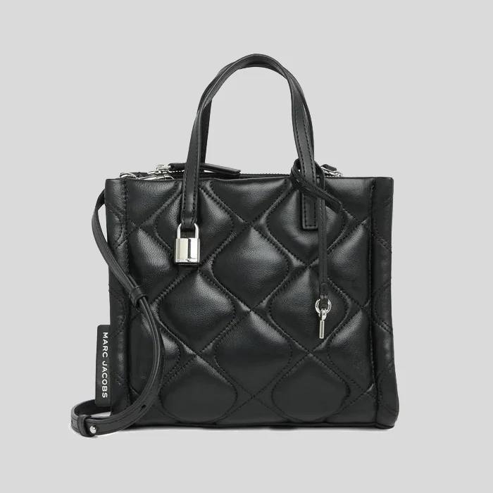 (Pre Order) Marc Jacobs Quilted Leather Mini Grind Tote Bag in Black ...