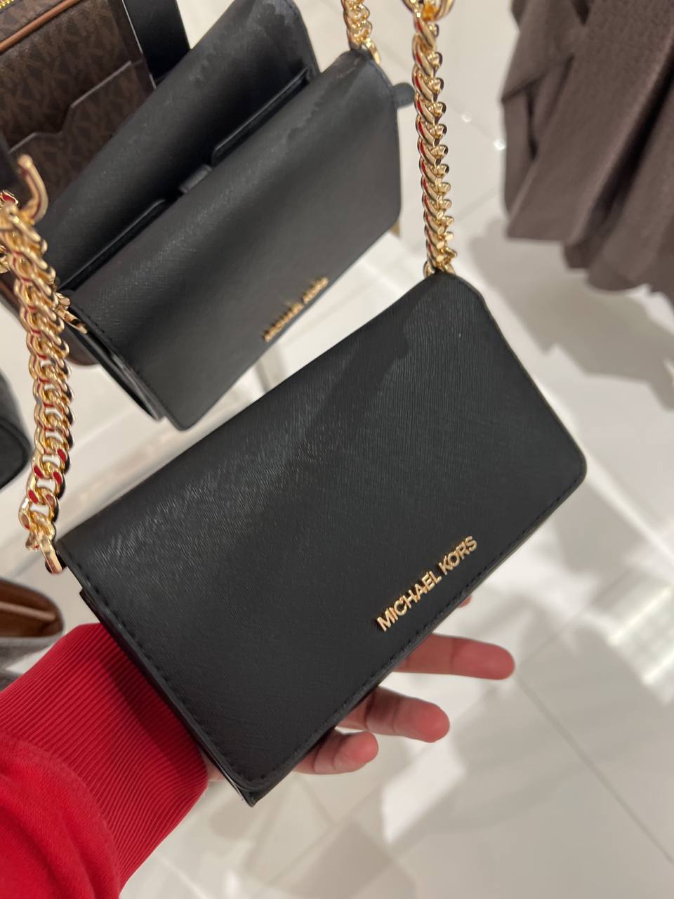 (Pre Order) Michael Kors jet set travel medium mf phone crossbody in black