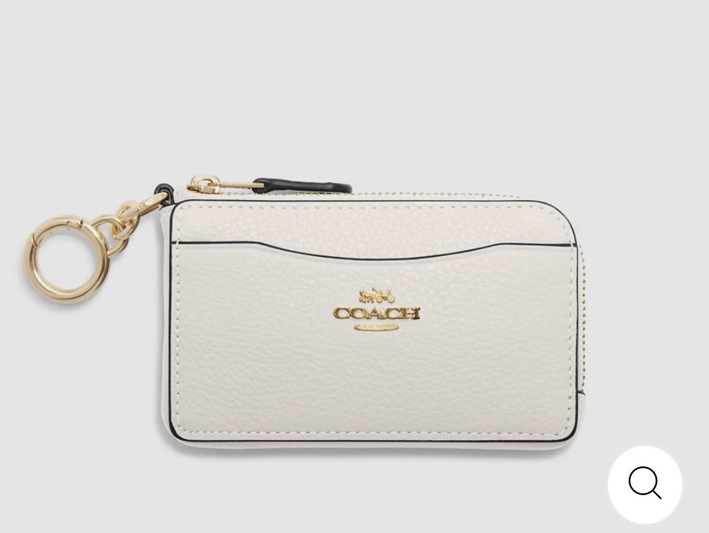 (USA Ready Stock) coach multifunction card case in chalk - Amory