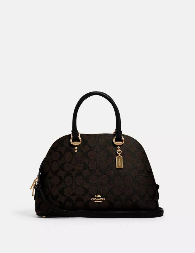 Coach katy satchel brown black