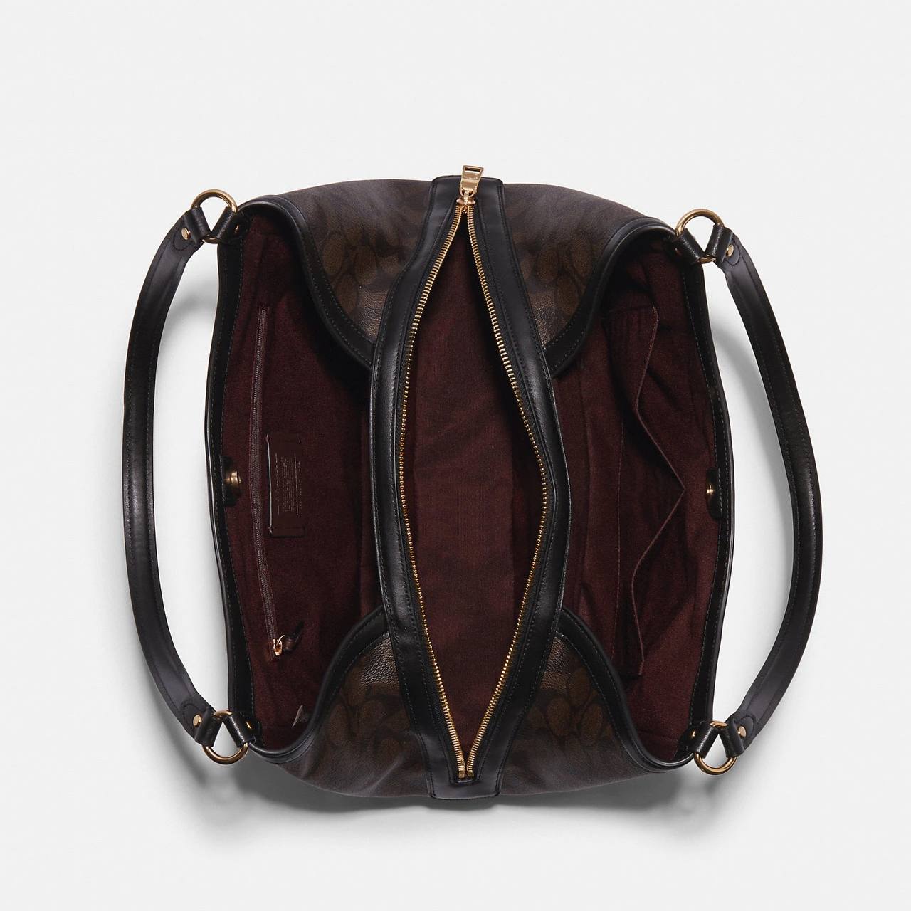 Coach Kristy Shoulder Bag in Signature Canvas in Brown/Black (C6232) - Image 3