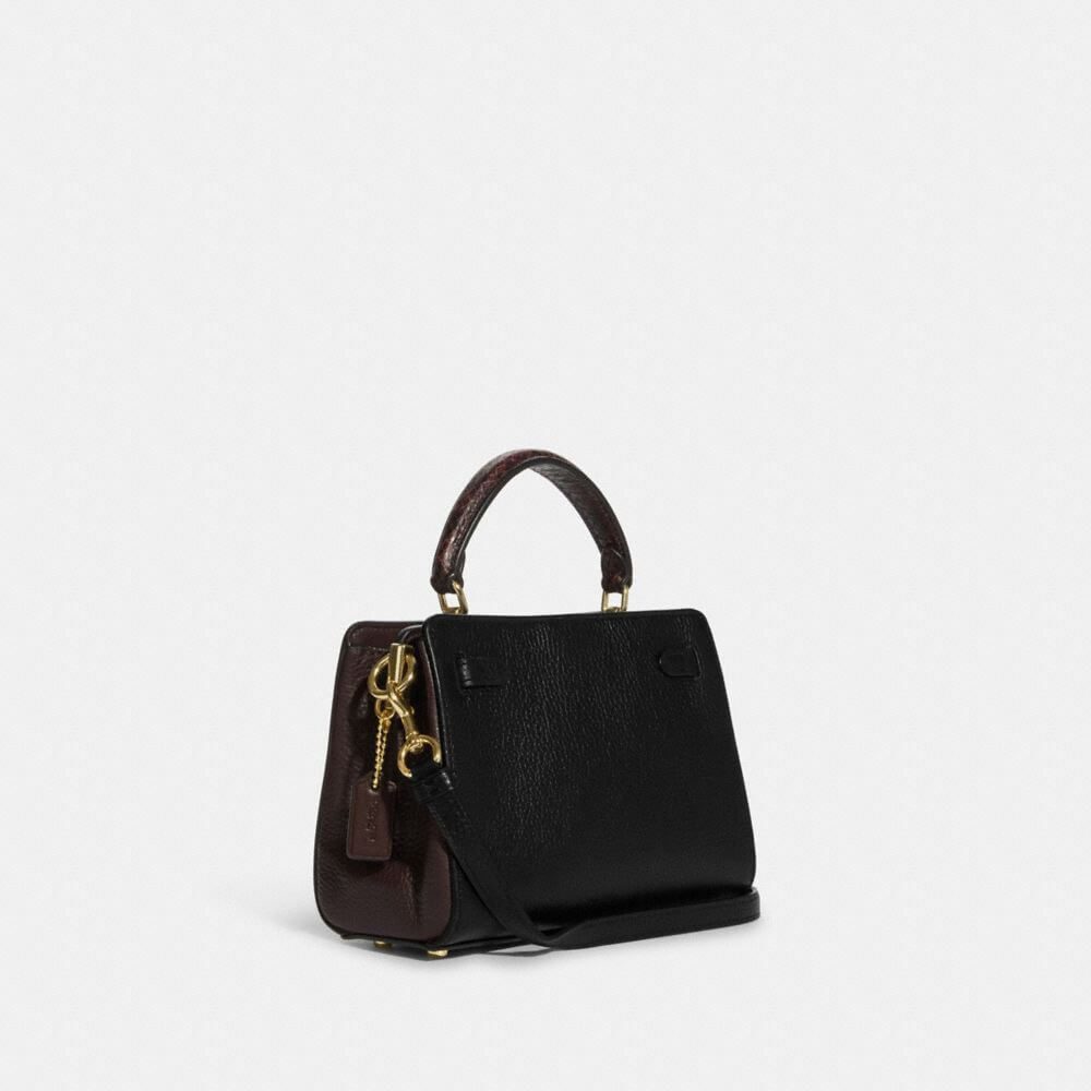 (USA Ready Stock) Coach Mini Lane Top Handle in Black Multi - Image 2