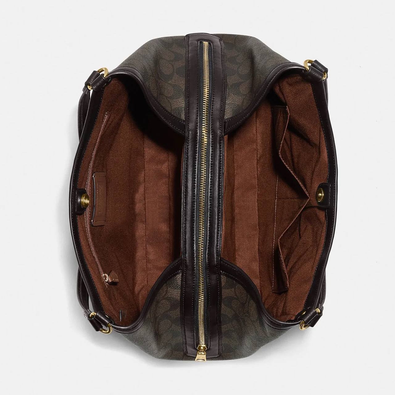 Coach Kristy Shoulder Bag In Blocked Signature Canvas in Khaki Brown Multi (C6831) - Image 3