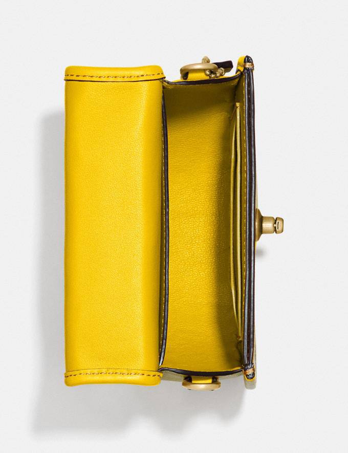 Coach Mini Top Handle Saddle Bag in Lemon Amory