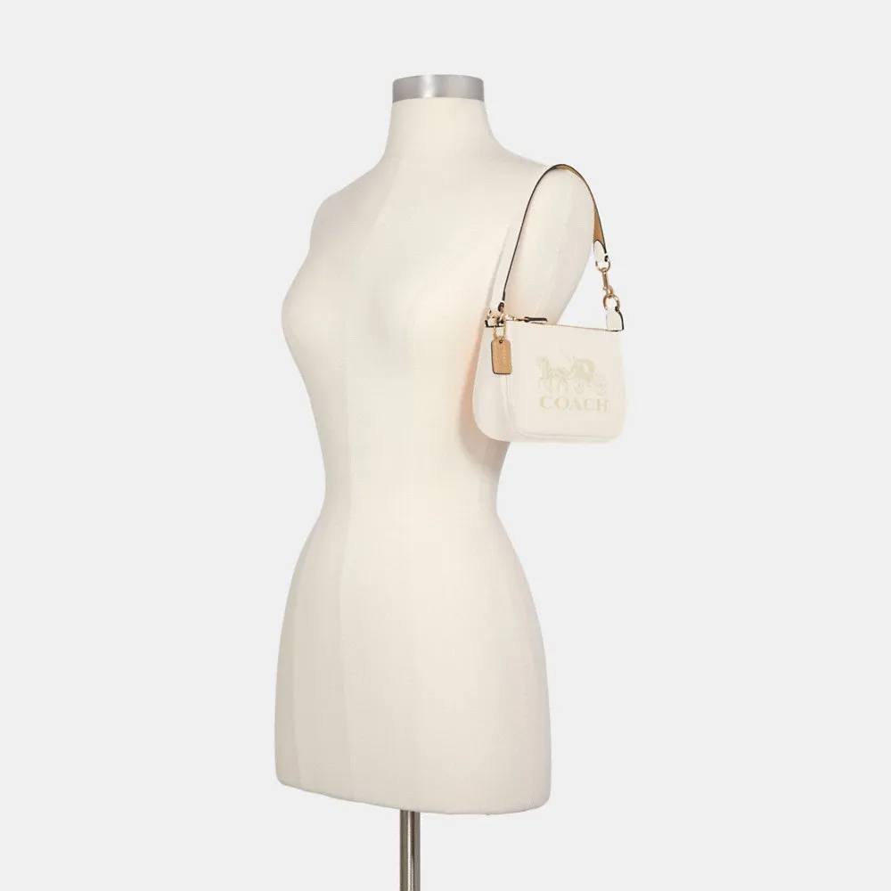 (Pre Order) Coach Embossed Horse And Carriage Nolita 19 in Chalk/Vanilla - Image 3