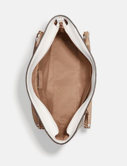 (USA Ready Stock) coach cammie chain tote in signature khaki chalk - Image 3