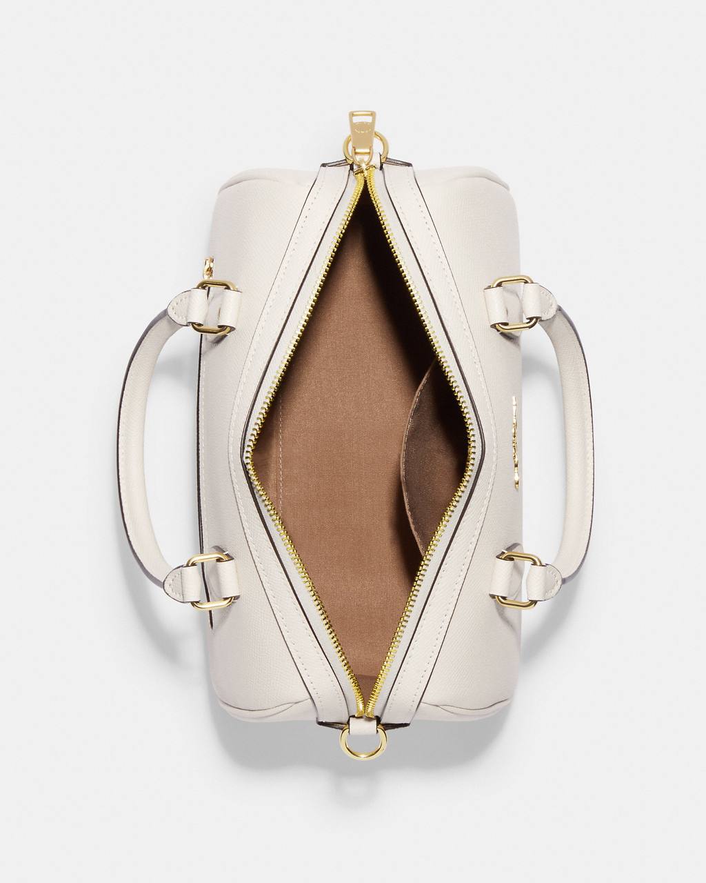 Coach Rowan Satchel With Signature Canvas Detail in Chalk - Image 2