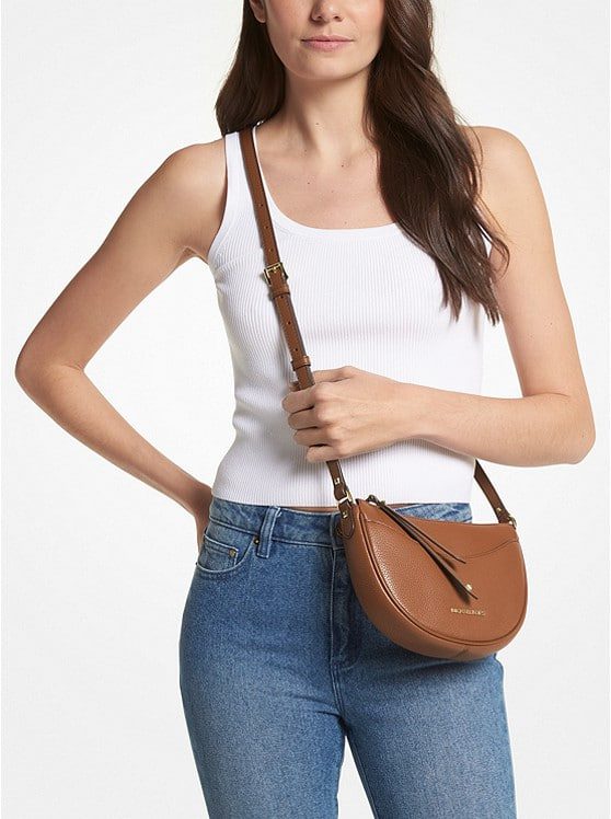 Michael Kors dover half moon small crossbody in luggage - Image 2