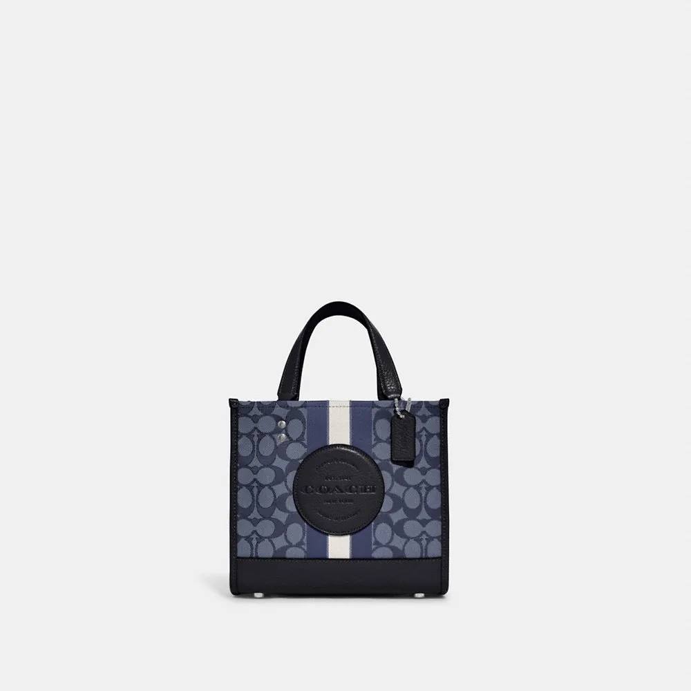 (Pre Order) Coach Dempsey Tote 22 In Signature Jacquard With Stripe And ...