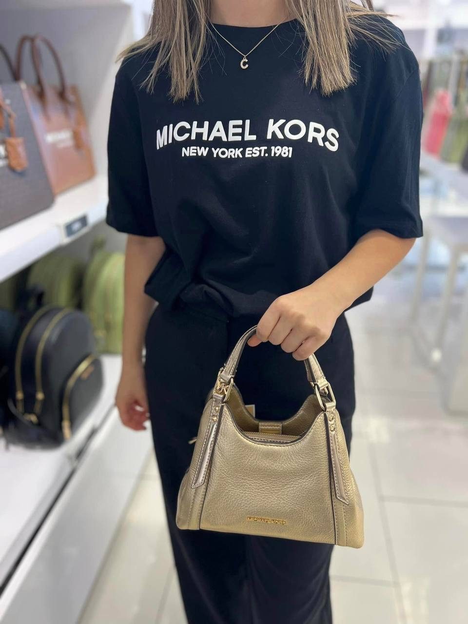 (Pre Order) Michael Kors small arlo in gold
