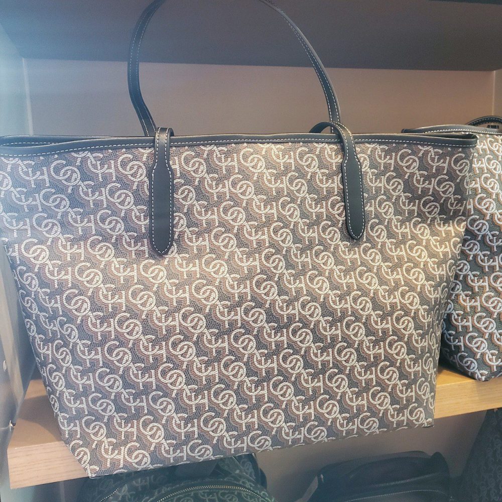 (Pre Order) coach open city tote in monogram black Amory