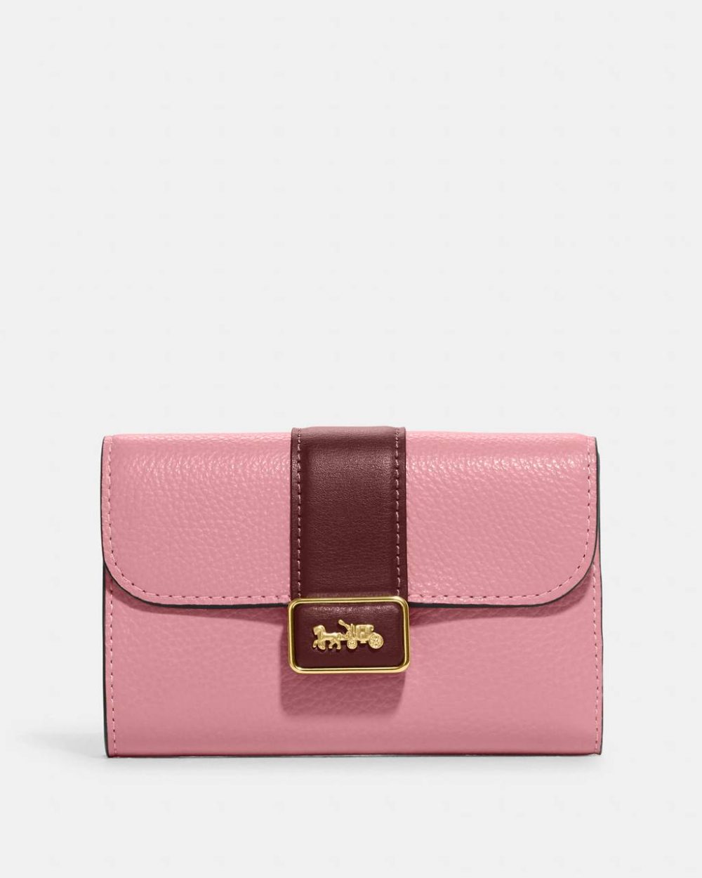 (Pre Order) Coach Medium Grace Wallet Shell Pink Wine Amory