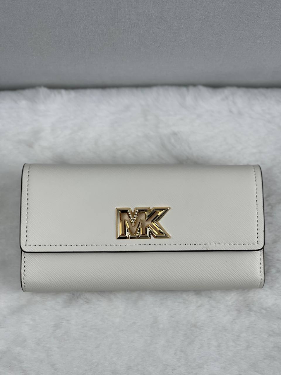 (Pre Order) Michael Kors Mimi Wallet in Optic White - Amory