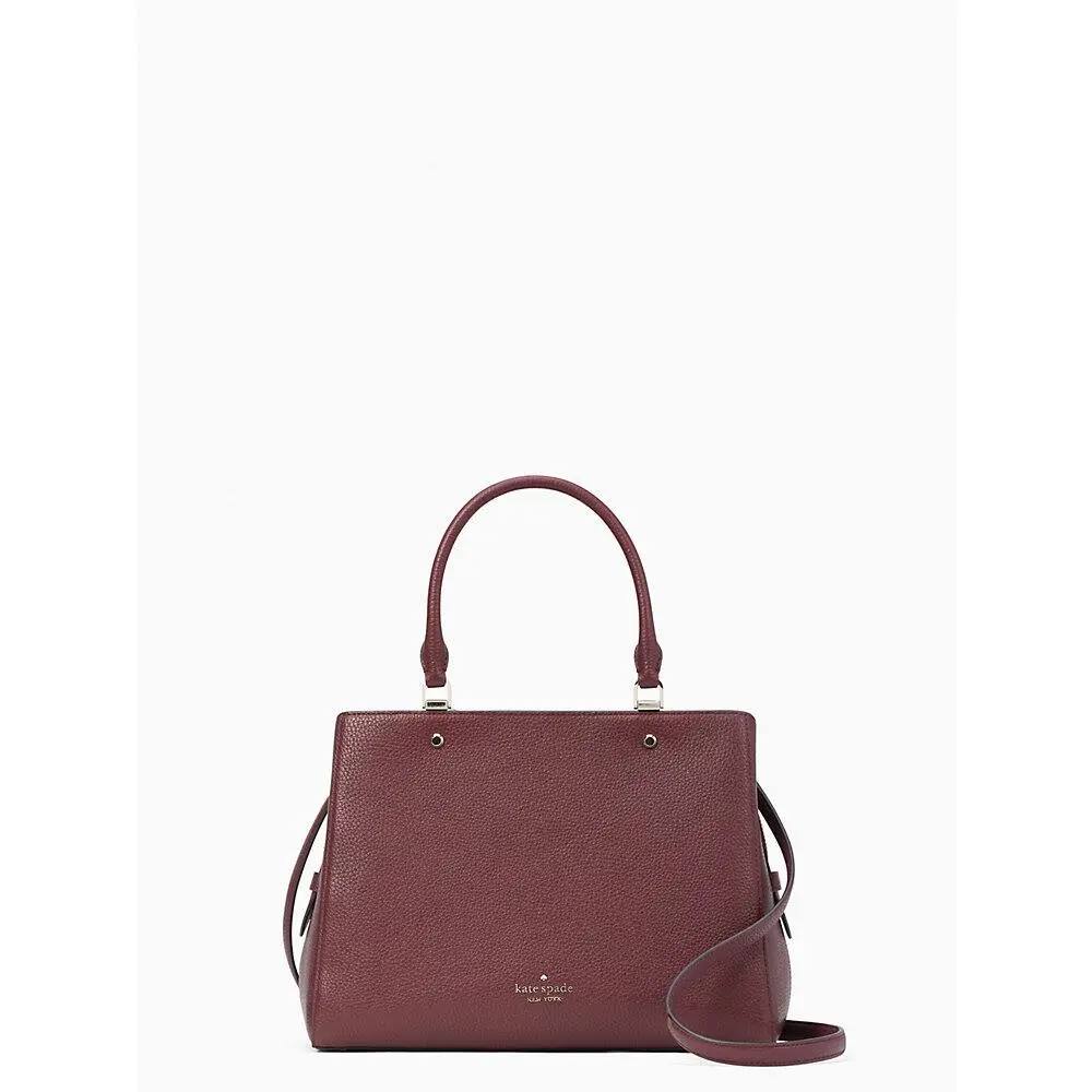 Kate Spade Leila Medium Triple Compartment Satchel in Cherrywood