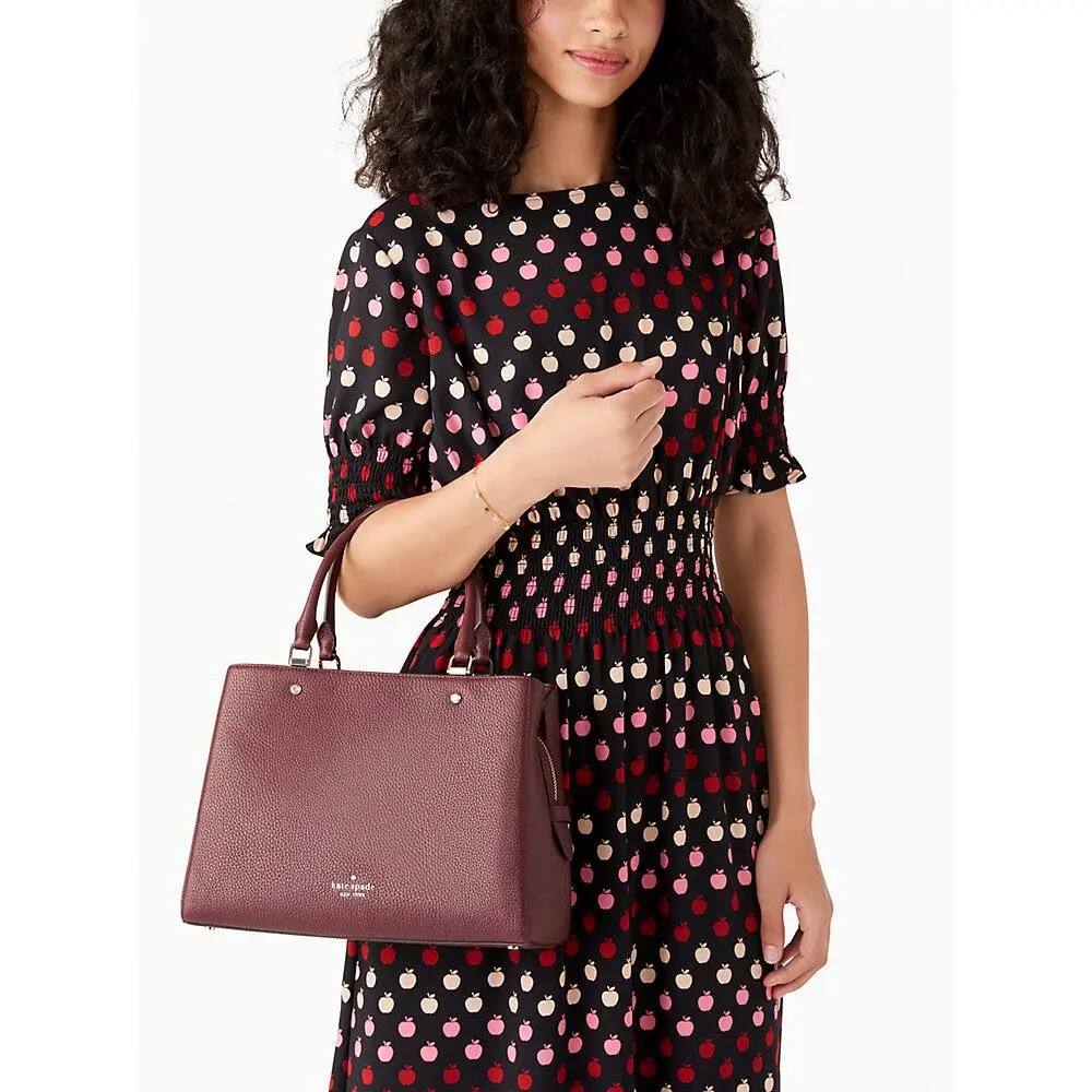 Kate Spade Leila Medium Triple Compartment Satchel in Cherrywood - Image 2