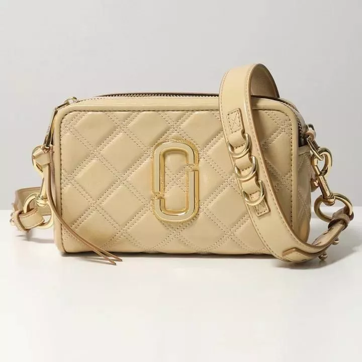 (DEFECT ITEM) Marc Jacobs The Quilted Softshot 21 in Beige (M0015419)