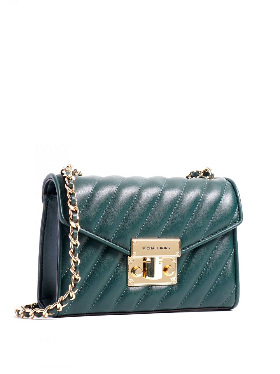 Michael Kors Rose Quilted Small Crossbody in Racing Green - Amory