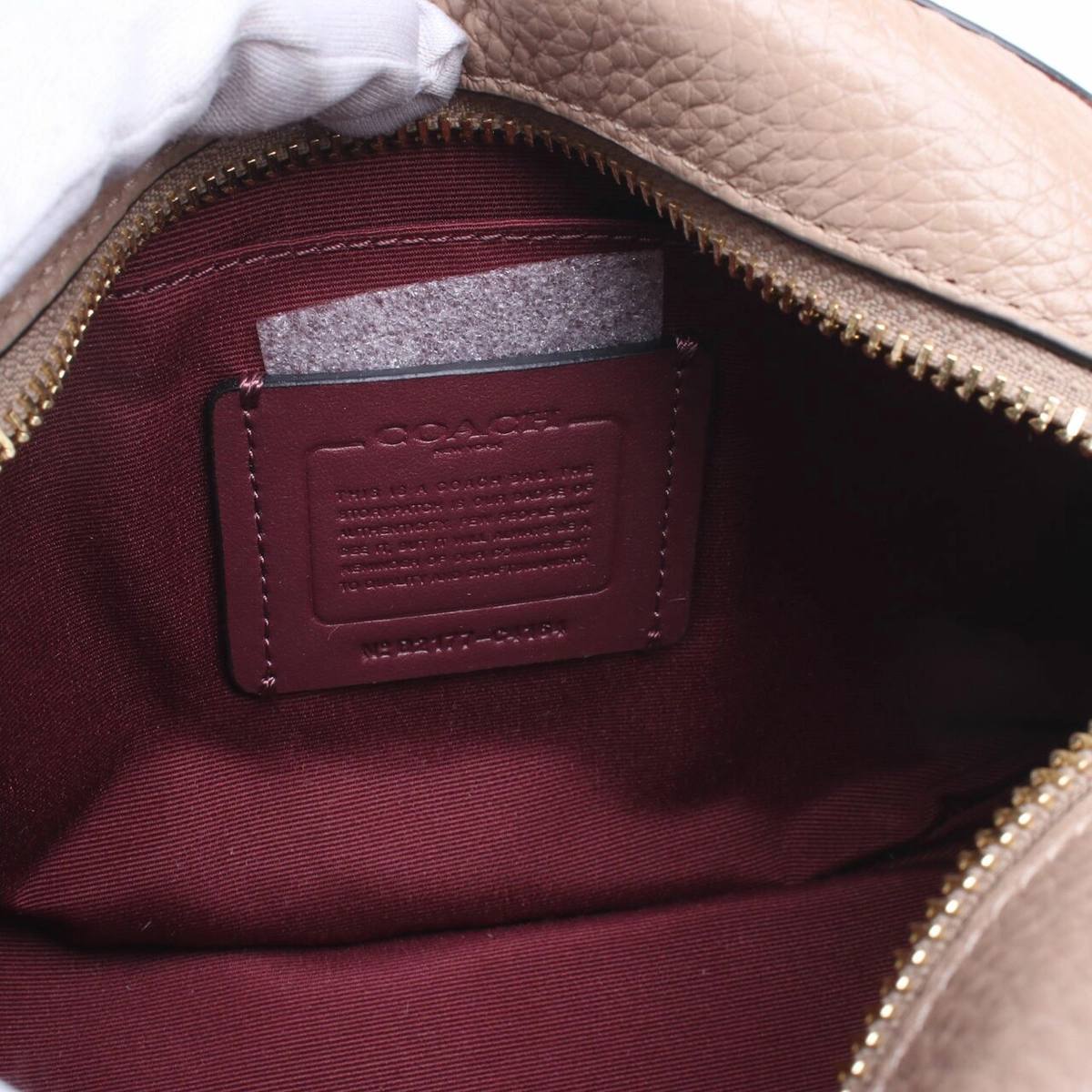 Coach Embossed Leather Horse & Carriage Crossbody in Poppy/Vintage Mauve - Image 8