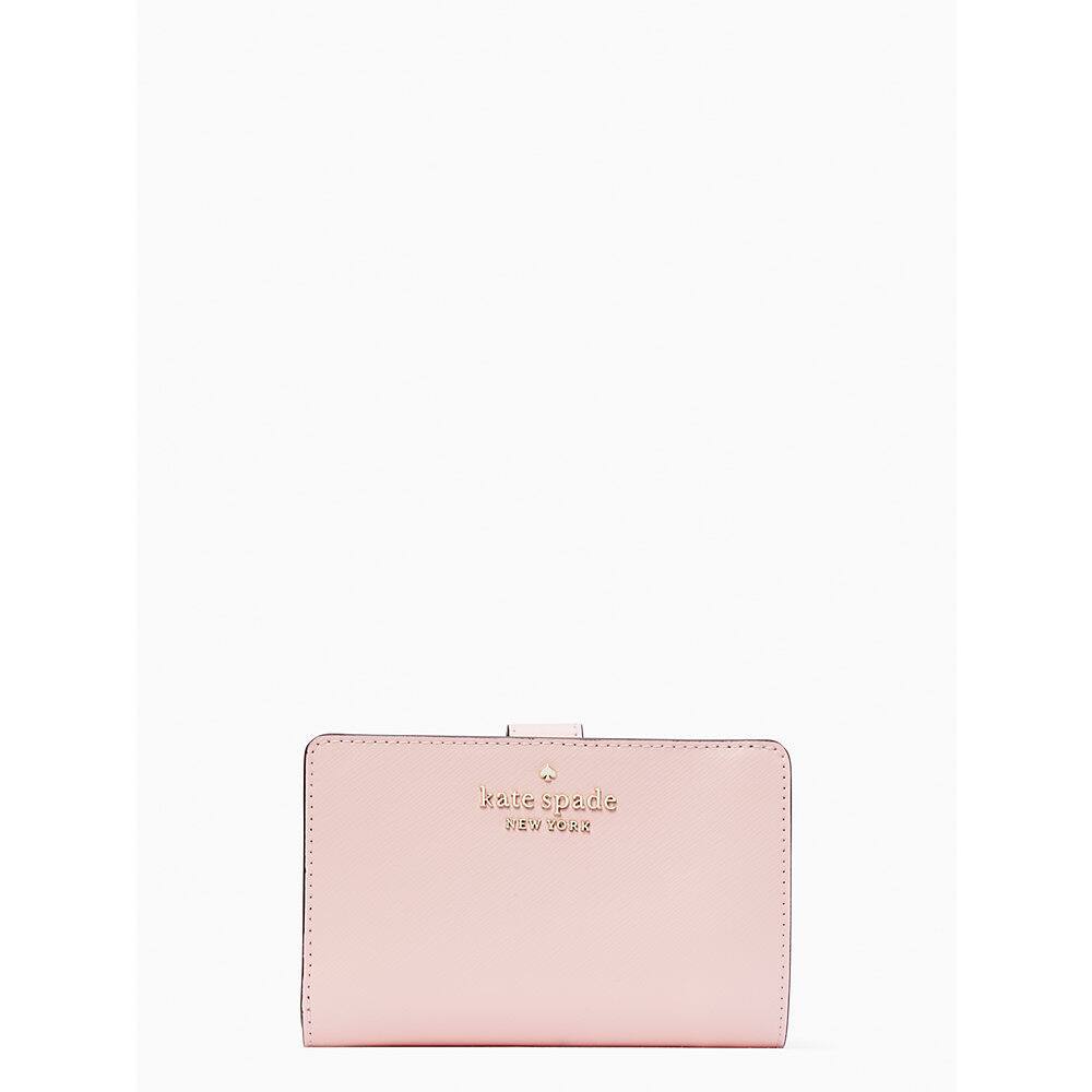 Kate Spade Staci Medium Compact Bifold Wallet in Chalk Pink