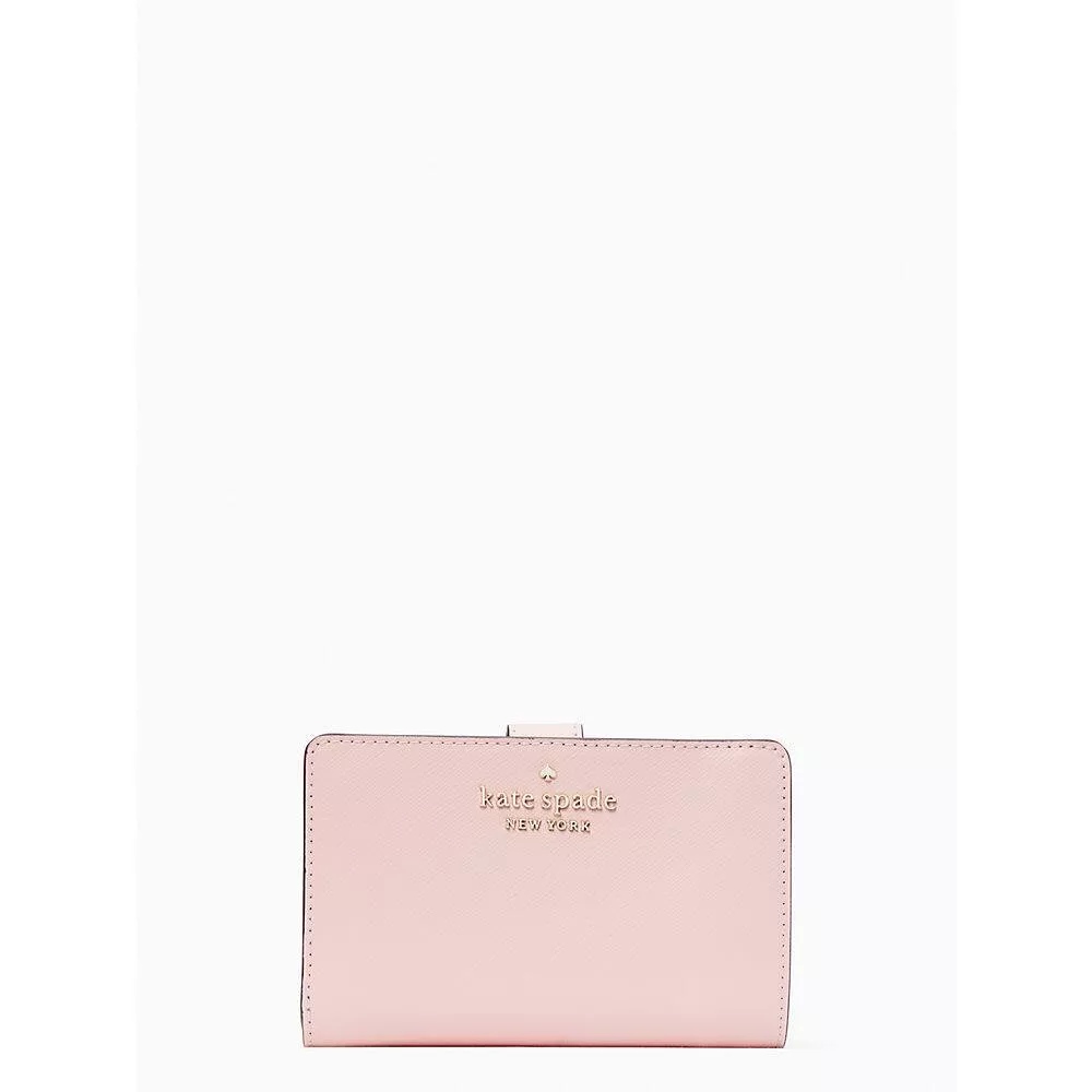 Kate Spade Staci Medium Compact Bifold Wallet in Chalk Pink